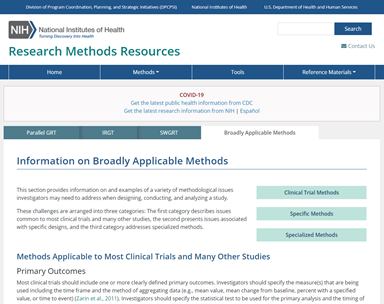 Figure 4 is a screenshot of the Broadly Applicable Methods page.