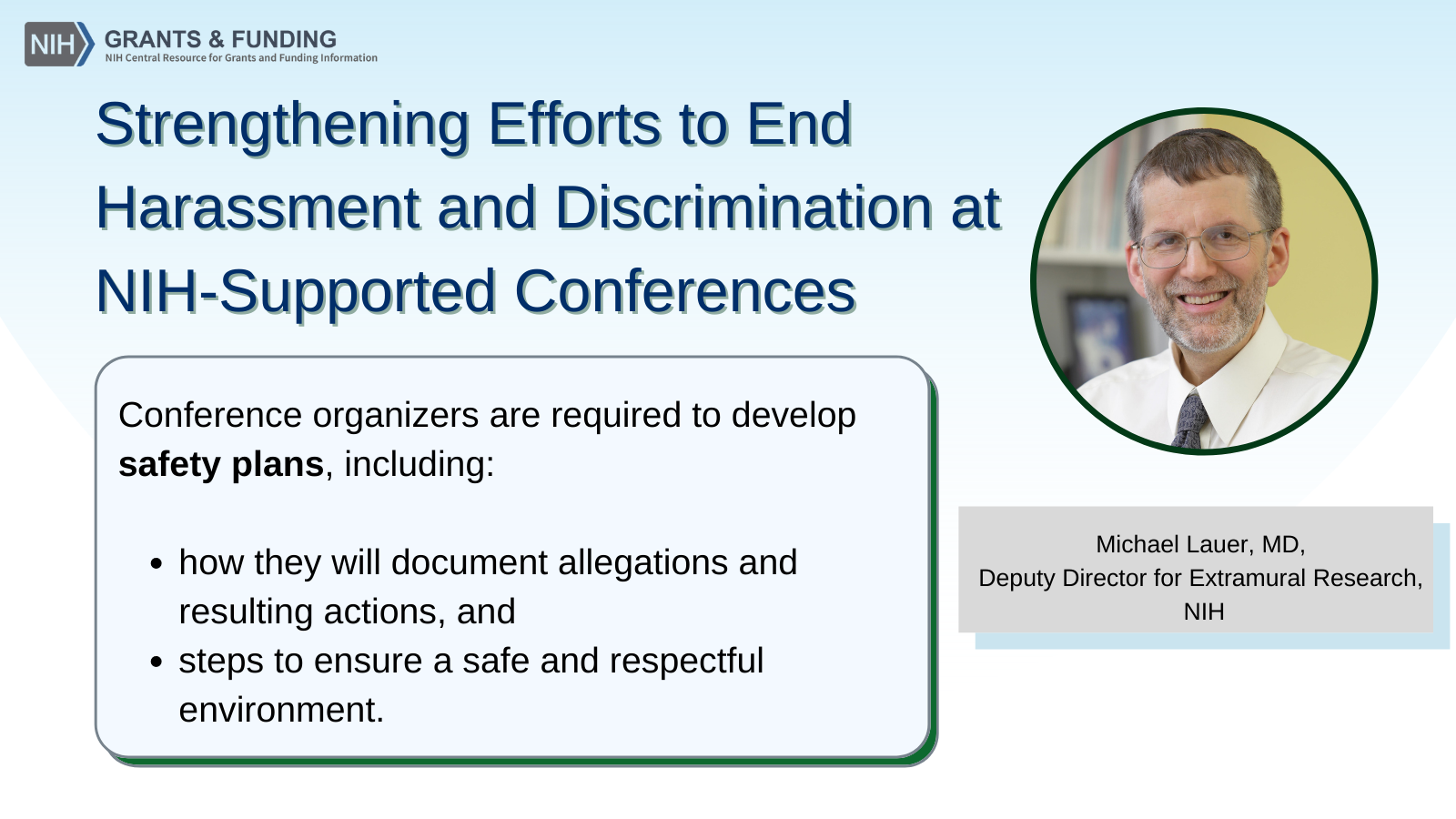 Strengthening Efforts to End Harassment and Discrimination at NIH