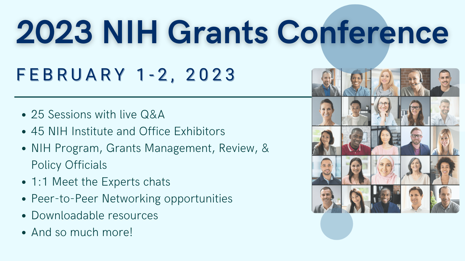 Free Crash Course in NIH Funding 2023 NIH Grants Conference on Feb. 1